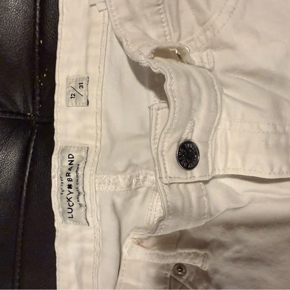 Lucky Ava Skinny white cotton jeans women’s size 12 measurements in pictures - Picture 4 of 12
